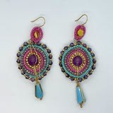 Rising Sun Beaded Earrings