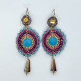 Rising Sun Beaded Earrings