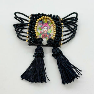 Frida Kahlo Beaded Drawstring Bracelet