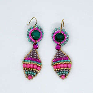 Peacock Feather Multicolored Earrings