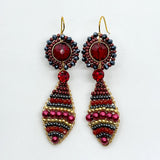 Peacock Feather Multicolored Earrings