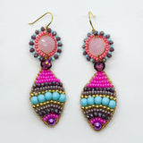 Peacock Feather Multicolored Earrings