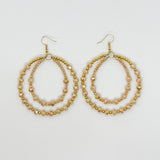 Double Hooped Beaded Earrings