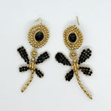 Gold Dragonfly Earrings