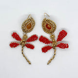 Gold Dragonfly Earrings