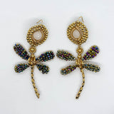 Gold Dragonfly Earrings