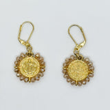 Saint Benedict Golden Charm Earrings