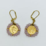 Saint Benedict Golden Charm Earrings